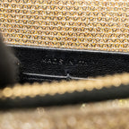 Saint Laurent Kate Tassel Bag/Wallet on Chain Glitter Monogram Gold GHW
