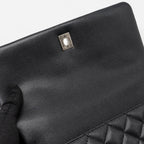 CHANEL MEDIUM COCO HANDLE CAVIAR / LIZARD HANDLE BLACK RUTHENIUM HARDWARE