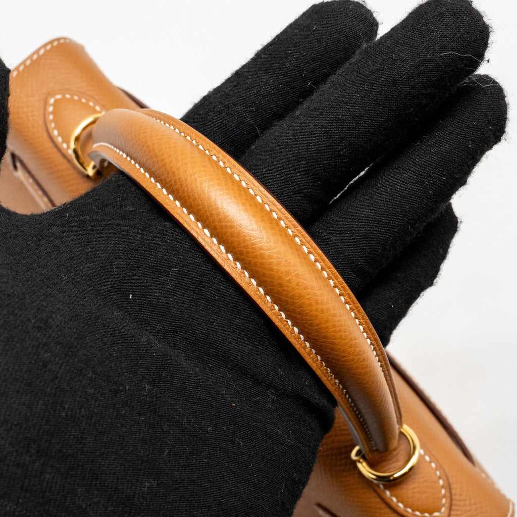 Hermes Kelly 25 Epsom Gold GHW