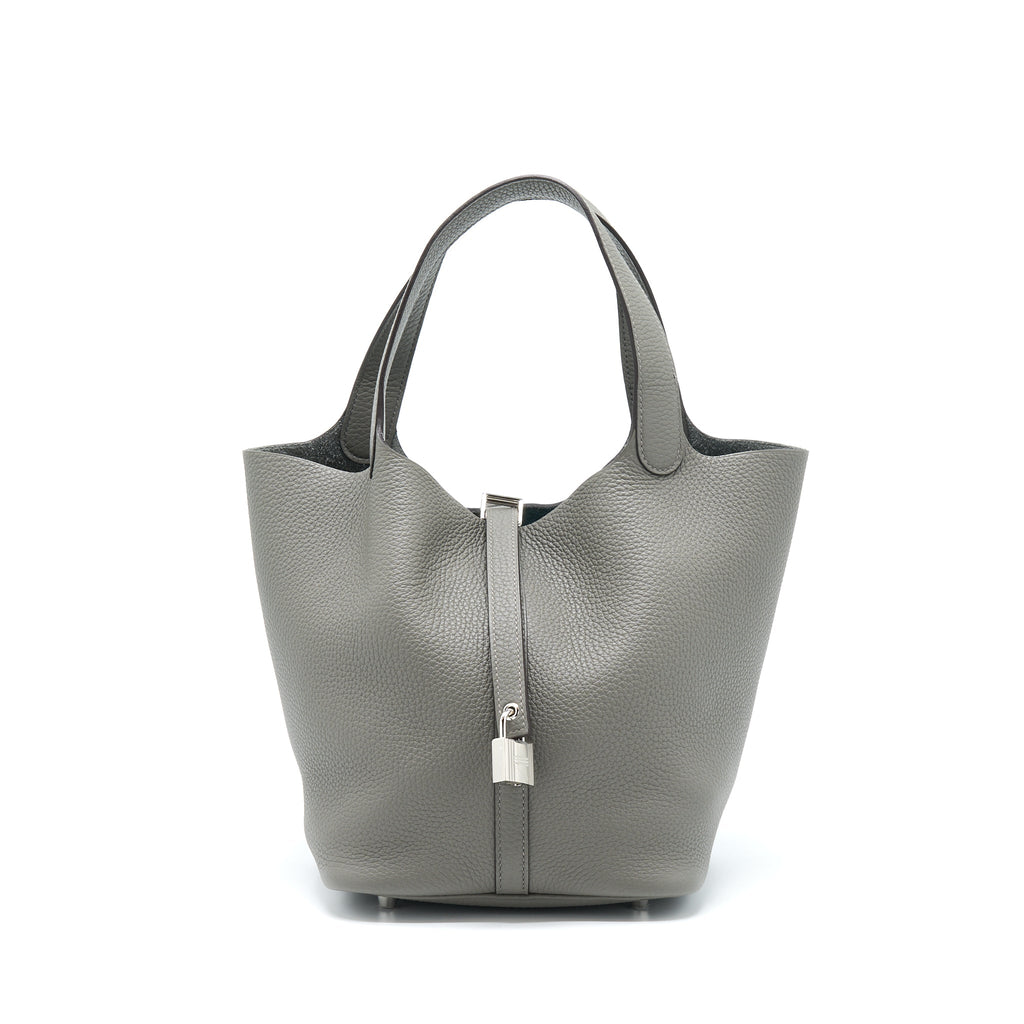 HERMES PICOTIN 22 LOCK BAG CLEMENCE 0L GRIS MEYER SHW