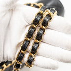 CHANEL MEDIUM CLASSIC DOUBLE  FLAP BAG CAVIAR  BLACK GHW