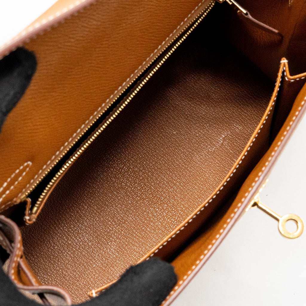 Hermes Kelly 25 Epsom Gold GHW