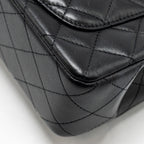 CHANEL TOP HANDLE MINI RECTANGULAR FLAP BAG LAMBSKIN BLACK LGHW (MICROCHIP)