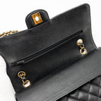 CHANEL MEDIUM CLASSIC DOUBLE  FLAP BAG CAVIAR  BLACK GHW