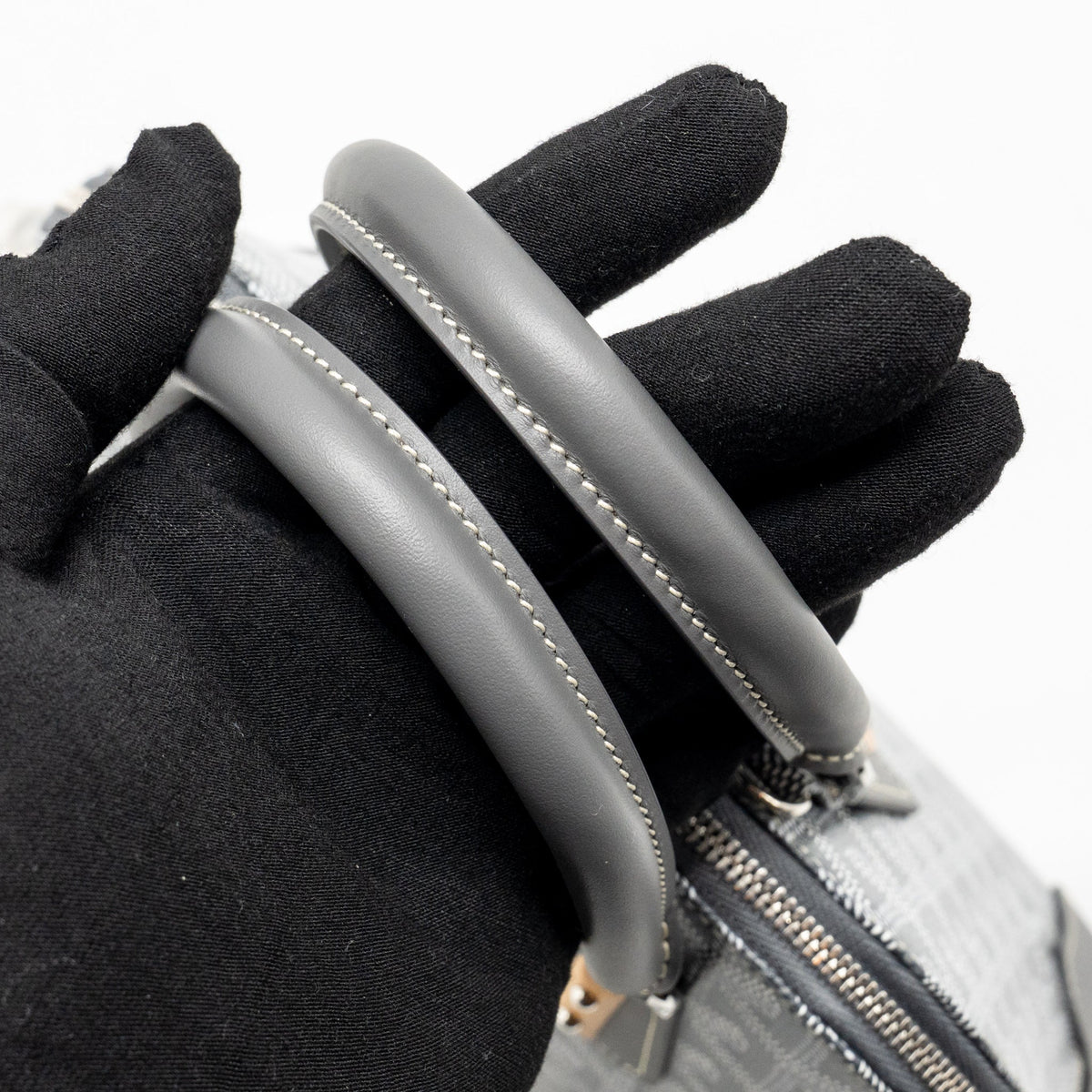 GOYARD VENDOME MINI BAG GOYARDINE CANVAS/CHEVROCHES CALFSKIN GREY SHW