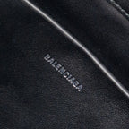 BALENCIAGA ZIP POUCH CLUTCH SHEARLING BLACK/ WHITE SHW