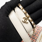 CHANEL TOP HANDLE VANITY CASE WITH CHAIN TWEED MULTICOLOUR WHITE LGHW