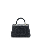 CHANEL SMALL COCO HANDLE CAVIAR BLACK LGHW (MICROCHIP)
