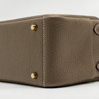 Hermes Mini Lindy Clemence Etoupe GHW