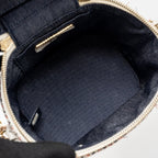 CHANEL TOP HANDLE VANITY CASE WITH CHAIN TWEED MULTICOLOUR WHITE LGHW