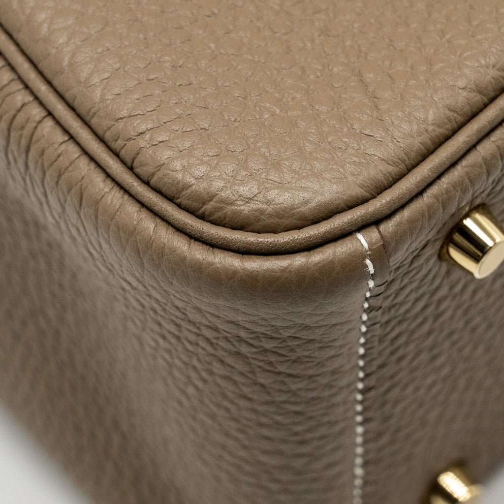Hermes Mini Lindy Clemence Etoupe GHW