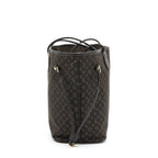 LOUIS VUITTON NEVERFULL MM MONOGRAM FABRIC DARK BROWN GHW