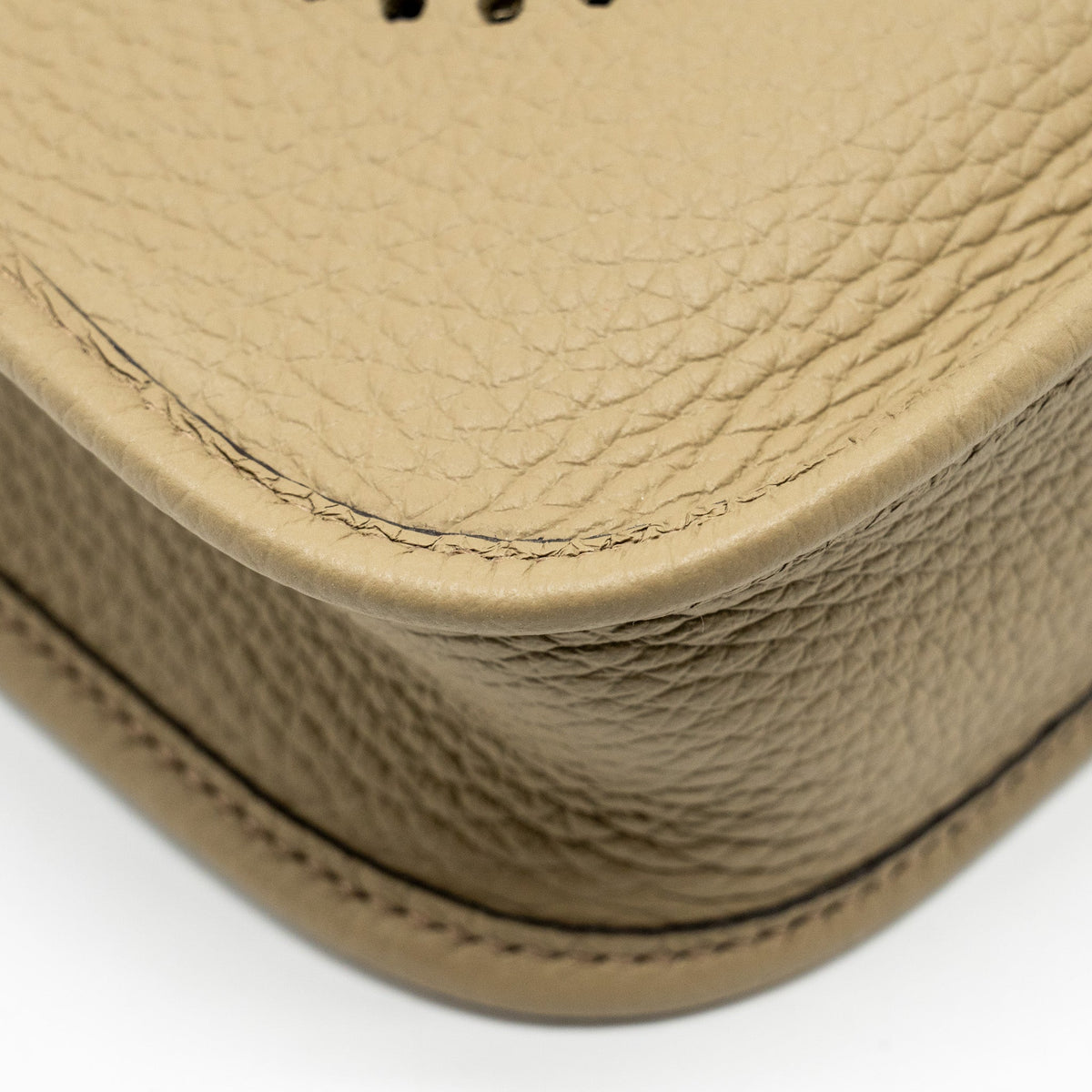 Hermes Mini Evelyne Clemence Beige Marfa with Multicolour Strap SHW