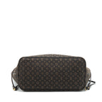 LOUIS VUITTON NEVERFULL MM MONOGRAM FABRIC DARK BROWN GHW