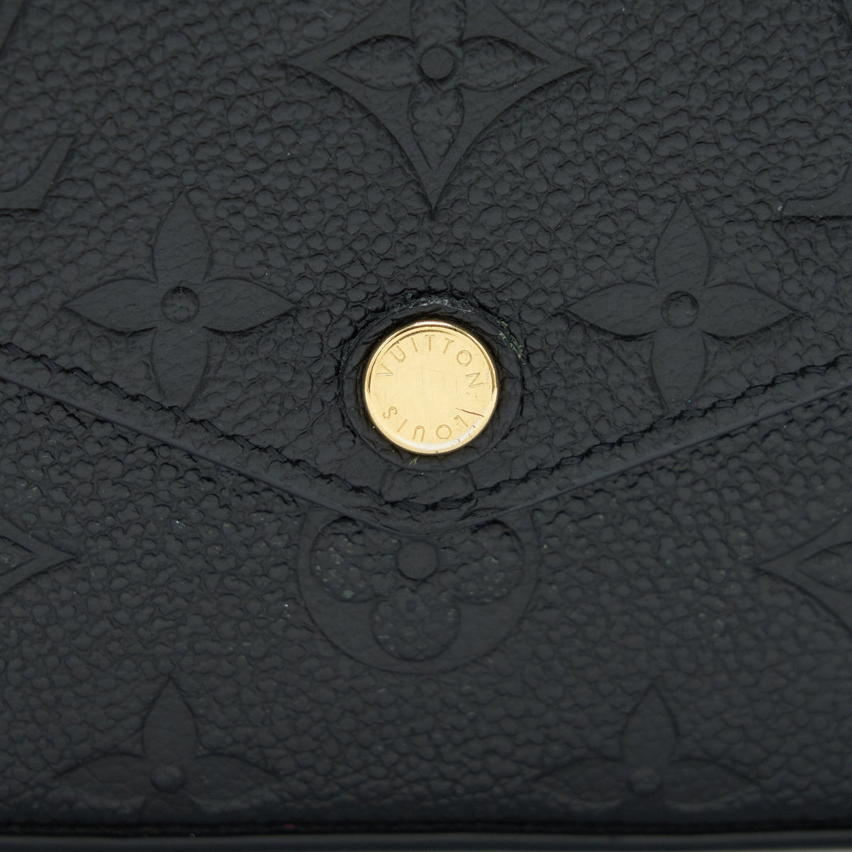 LOUIS VUITTON FELICIE POCHETTE MONOGRAM EMPREINTE LEATHER BLACK