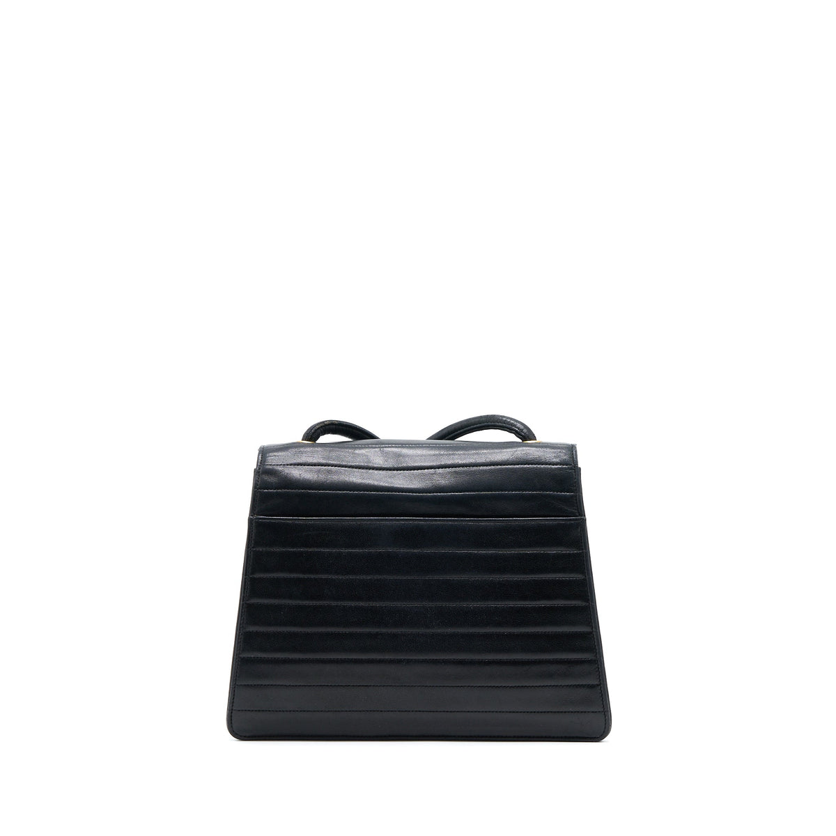 CHANEL VINTAGE KELLY FLAP BAG LAMBSKIN BLACK GHW