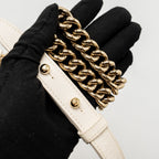 CHANEL MEDIUM BOY BAG CAVIAR WHITE LGHW