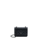 CHANEL SQUARE TRENDY CC WALLET ON CHAIN LAMBSKIN SO BLACK