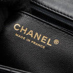 CHANEL CLASSIC MINI RECTANGULAR FLAP BAG LAMBSKIN BLACK GHW