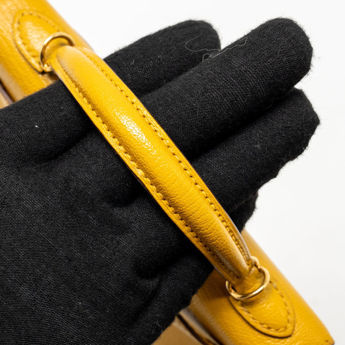Hermes mini kelly II chèvre mysore jaune amber GHW