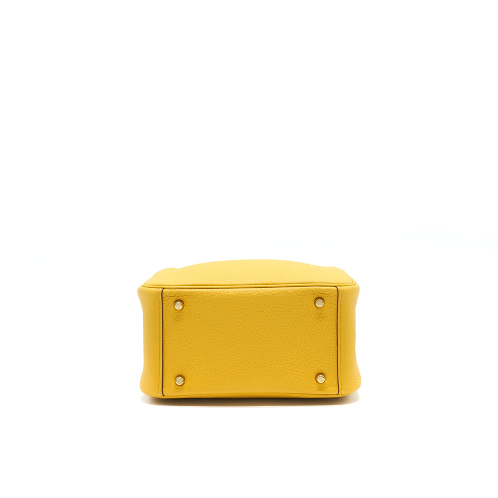 Hermes Mini Lindy 9D Jaune Ambre GHW