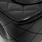 CHANEL 24K PEARL CRUSH MINI RECTANGULAR FLAP BAG SHINY LAMBSKIN BLACK GHW (MICROCHIP)