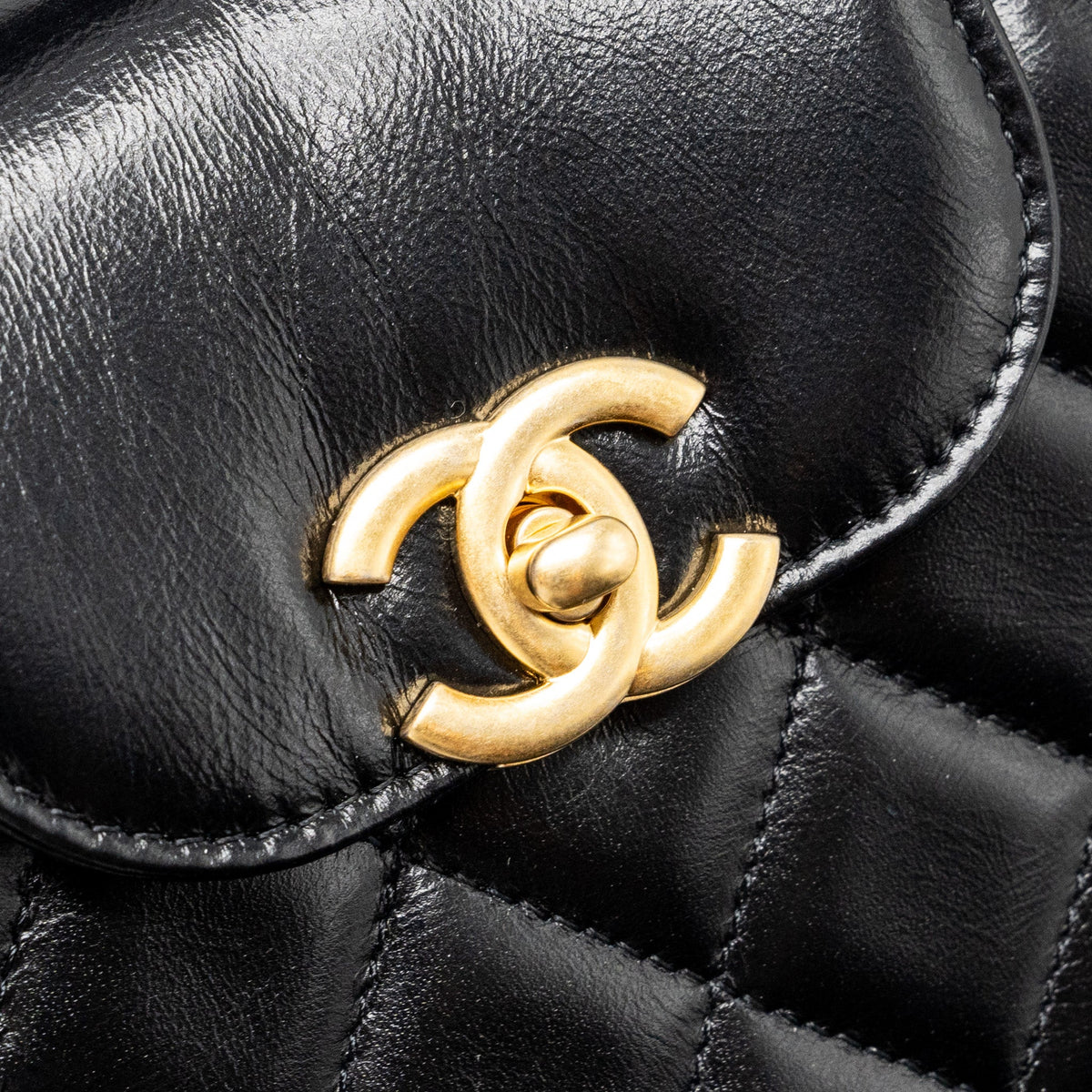 CHANEL 23K MINI SHOPPING TOTE KELLY BAG CALFSKIN BLACK GHW (MICROCHIP)