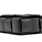BOTTEGA VENETA SMALL CASSETTE LEATHER BLACK SHW