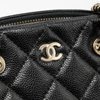 Chanel Clutch with Chain Caviar Black LGHW (Microchip)