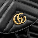 GUCCI GG MARMONT BACKPACK CALFSKIN BLACK GHW