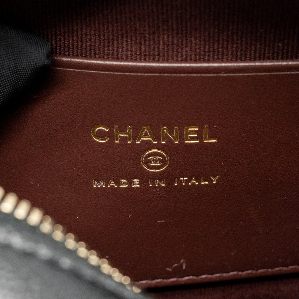Chanel Clutch with Chain Caviar Black LGHW (Microchip)