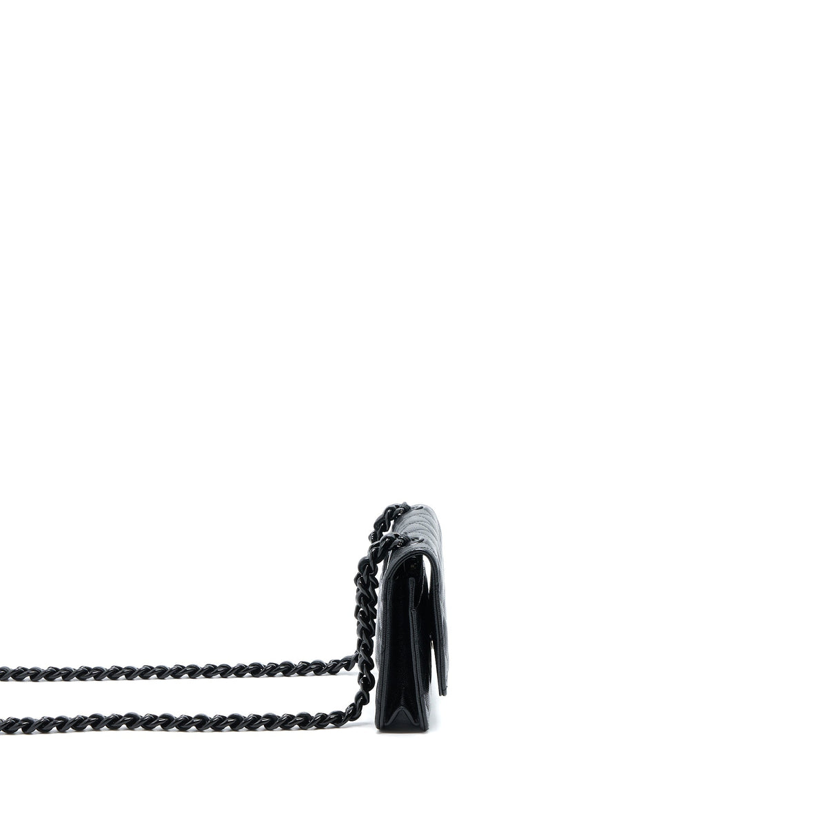CHANEL QUILTED WALLET ON CHAIN CAVIAR SO BLACK