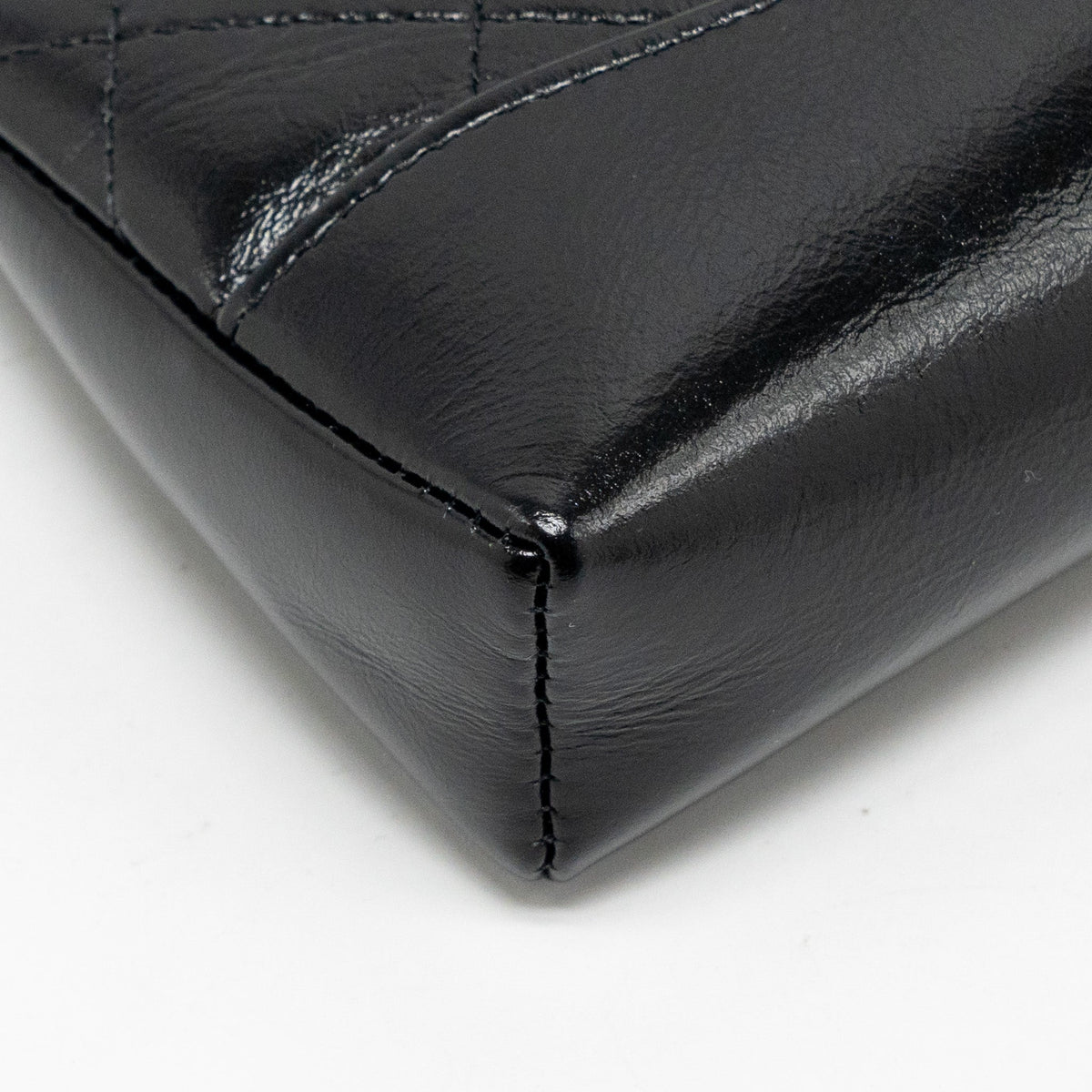 CHANEL 24C MINI 31 CLUTCH WITH CHAIN SHINY CALFSKIN BLACK LGHW (MICROCHIP)