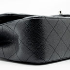 CHANEL MEDIUM CLASSIC DOUBLE FLAP BAG CAVIAR BLACK SHW (MICROCHIP)