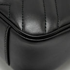 GUCCI MINI GG MARMONT SHOULDER BAG CALFSKIN BLACK GHW