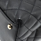 CHANEL LARGE COCO HANDLE CAVIAR BLACK LGHW (MICROCHIP)