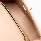 Chanel Top Handle Mini Rectangular Flap Bag Lambskin Beige GHW (Microchip)