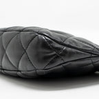 CHANEL 22K HOBO SHOULDER BAG LAMBSKIN BLACK GHW