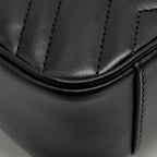 GUCCI MINI GG MARMONT SHOULDER BAG CALFSKIN BLACK GHW