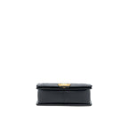 CHANEL MEDIUM BOY BAG LAMBSKIN BLACK BRUSHED GHW (MICROCHIP)