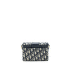 DIOR MONTAIGNE MINI BOX BAG BLUE OBLIQUE GHW