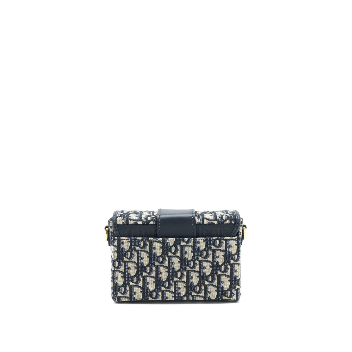 DIOR MONTAIGNE MINI BOX BAG BLUE OBLIQUE GHW