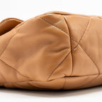 CHANEL LARGE 19 BAG 30CM LAMBSKIN CARAMEL MULTICOLOUR HARDWARE (MICROCHIP)