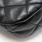 CHANEL 22K HOBO SHOULDER BAG LAMBSKIN BLACK GHW