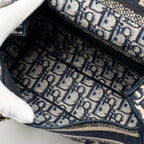 DIOR SMALL DIORCAMP BAG DIOR OBLIQUE EMBROIDERY CANVAS BLUE LGHW