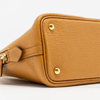 Hermes Mini Bolide Chèvre Mysore Caramel multicolour Strap GHW