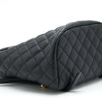 CHANEL QUILTED BACKPACK CALFSKIN BLACK GHW