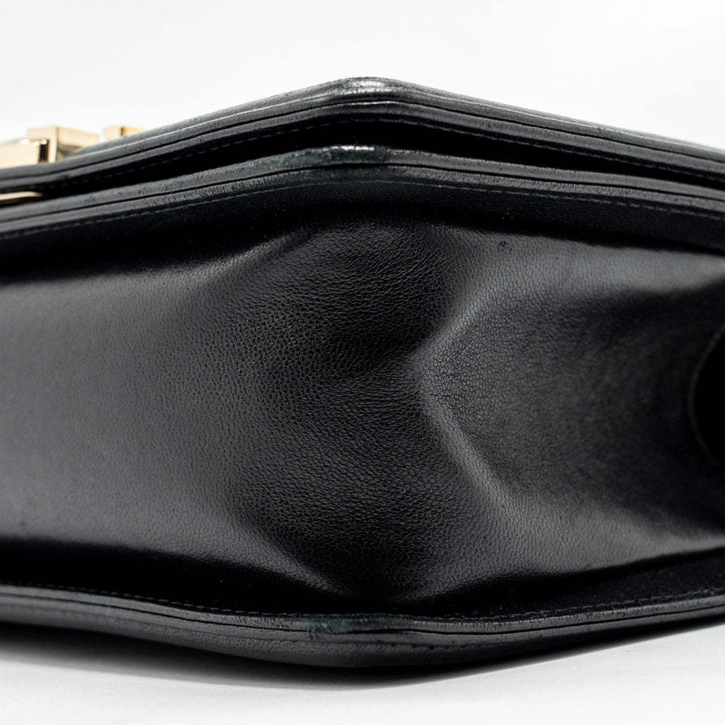 CHANEL SMALL BOY BAG LAMBSKIN BLACK GHW