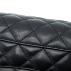 CHANEL QUILTED BACKPACK CALFSKIN BLACK GHW