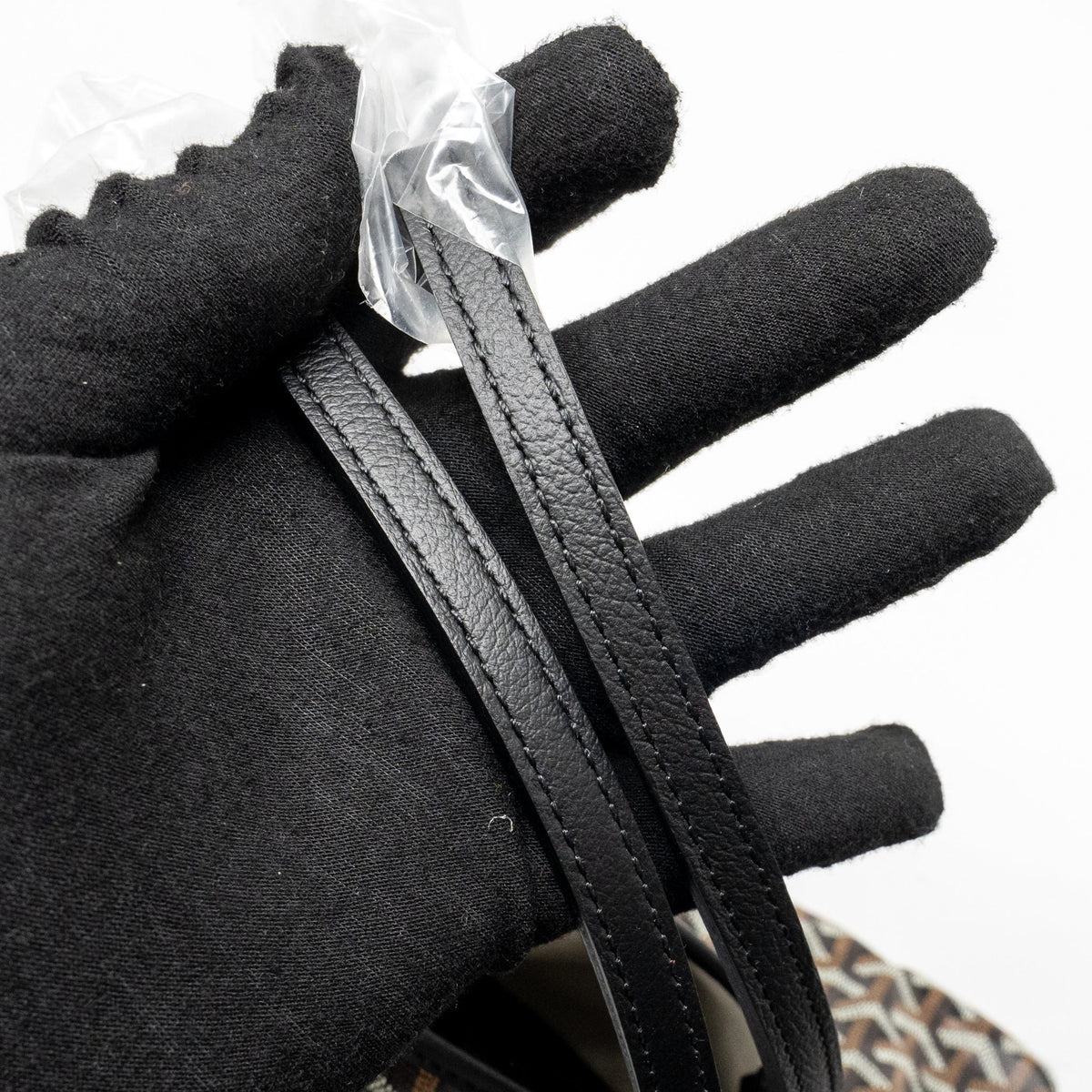 Goyard Saint Louis PM Bag Goyardine Canvas/Chevroches Calfskin black SHW